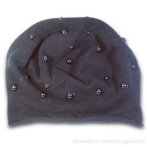 Ladies' Cotton Knitted Beanie with Fashionable Design, Warm and Soft Handfeel, Ideal for Winter